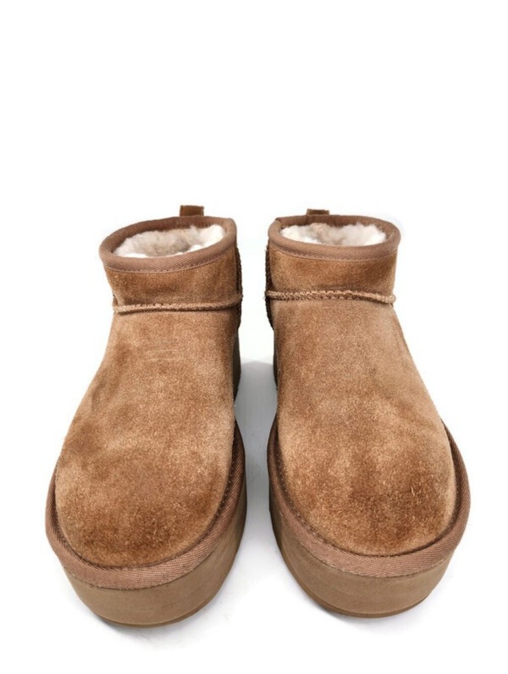 UGG Classic Ultra Mini Platform Pull-On Booties In Chestnut Tan - Picture 4 of 11